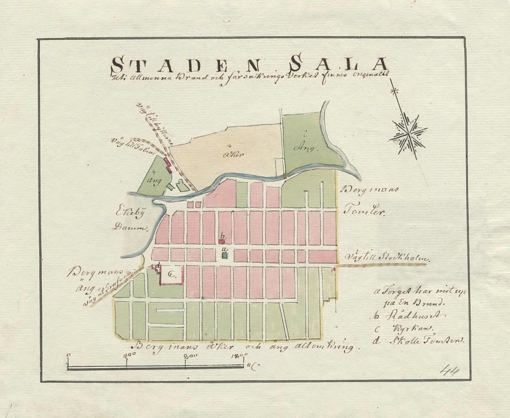 18th_century_map_of_Sala,_Sweden